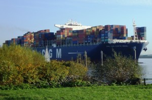 Containerschiff Elbe Hamburg